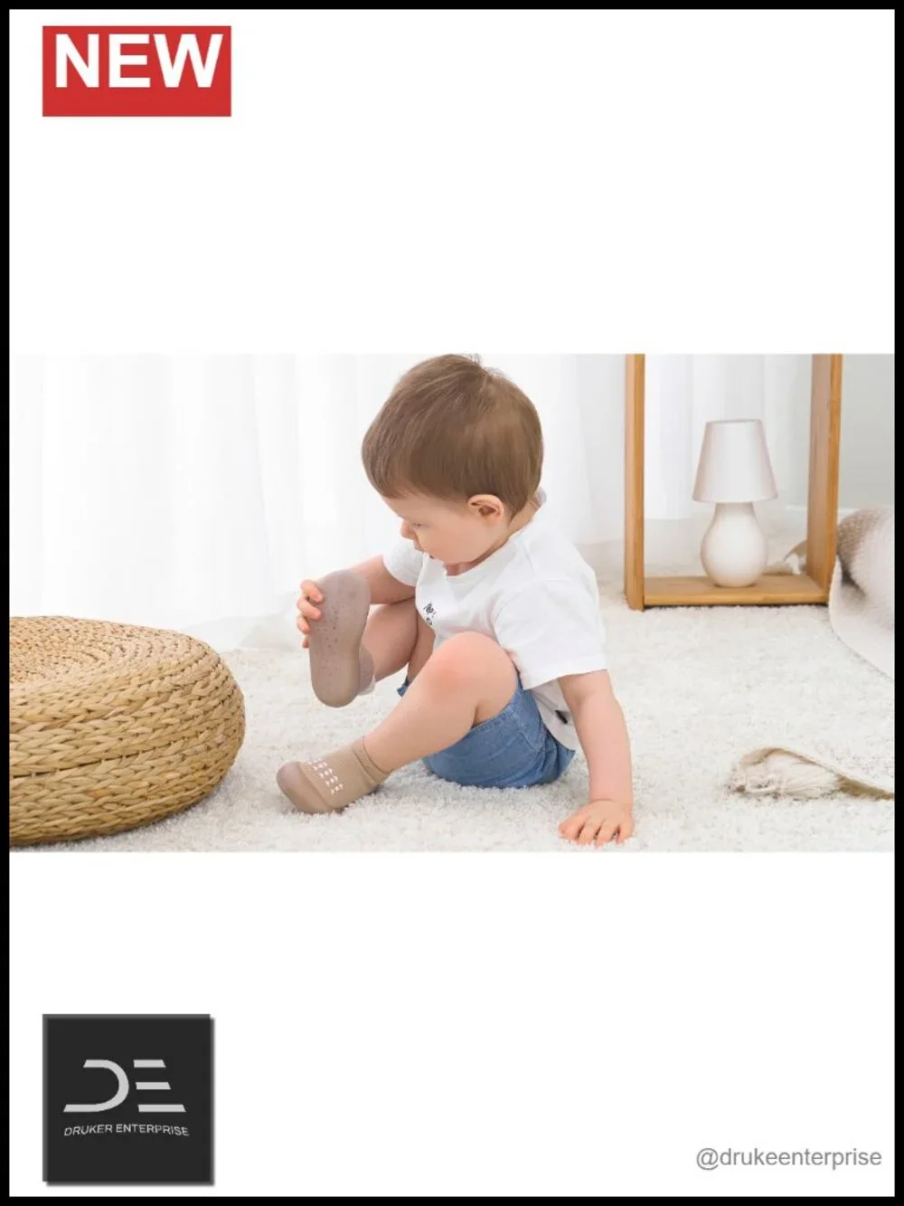 Baby Sock Shoes Toddler Walking Shoes Non-Slip Memory Foam Breathable Cotton